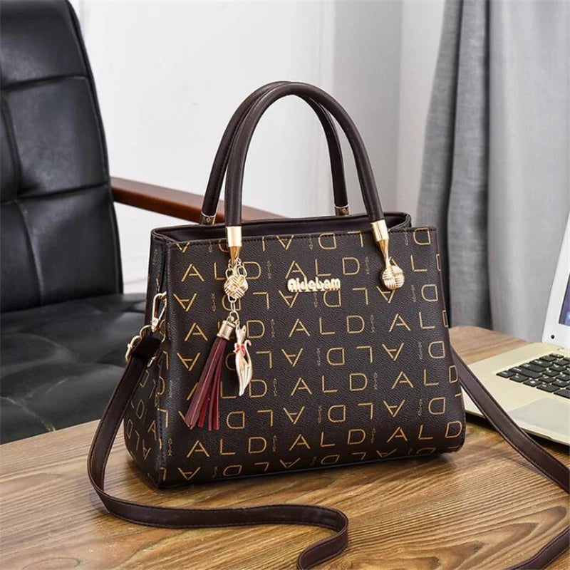 Artificial leather Women's Bags Luxury Shoulder Messenger Bag Crossbody For Women big capacity letter printing wild Ladies bags