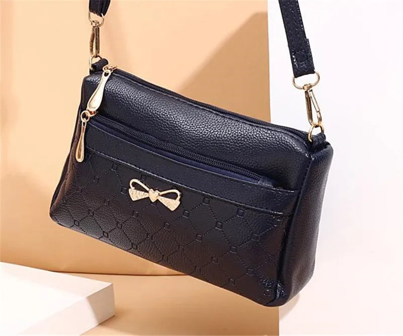Women Bowknot Leather Small Handbags Female Shoulder Crossbody Bag High Quality Ladies Messenger Purse Tote