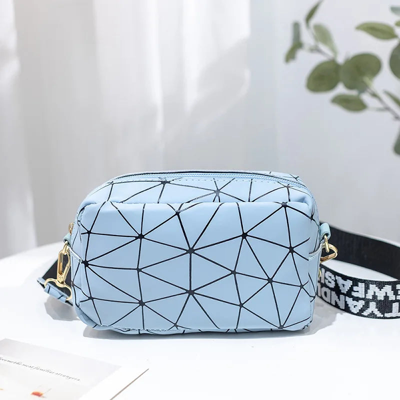 Women Laser Crossbody Bag Sling Shoulder Bag Jelly Holographic Square Messenger Satchel Bag For Lady Daily Small Handbag Purse