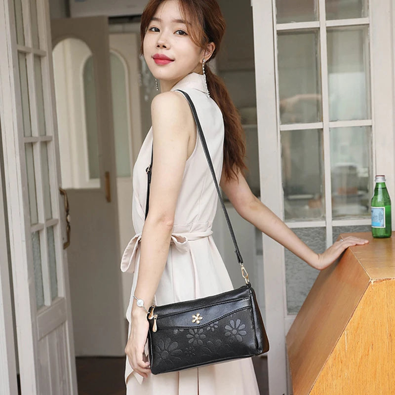 Retro Printing Crossbody Bag Women's Handbag Multifunction Shoulder Messenger S hopping Cellphone Purse Lady Mommy Bag  feminin