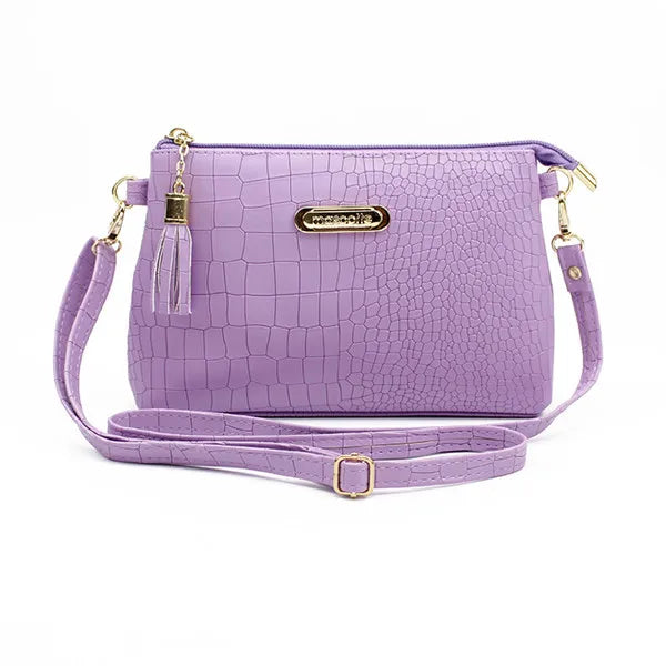 Fashion Alligator Pattern Shoulder Messenger Bags for Women PU Leather Handbag Small Phone Purse Crossbody Pack