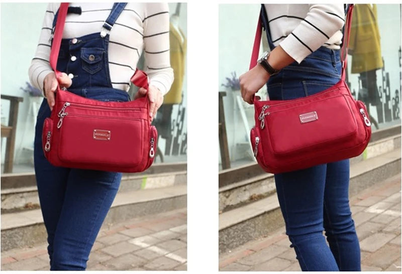 Women Casual Bolsos Messenger Bag Waterproof Nylon Shoulder Bag Large Capacity Mom Handbags Tote Crossbody Pack sac a main Purse