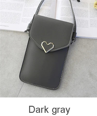 Soft Leather Crossbody Bags for Women Solid Color Shoulder Bag Cell Phone Purse Small Handbags Girls NEW