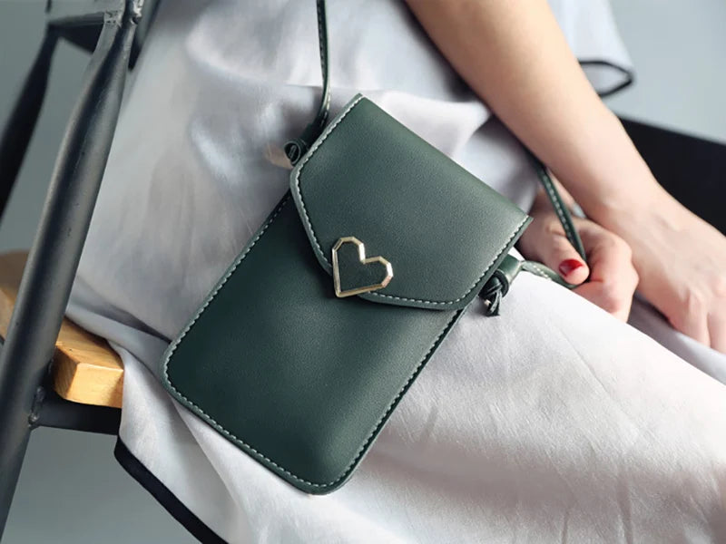 Soft Leather Crossbody Bags for Women Solid Color Shoulder Bag Cell Phone Purse Small Handbags Girls NEW