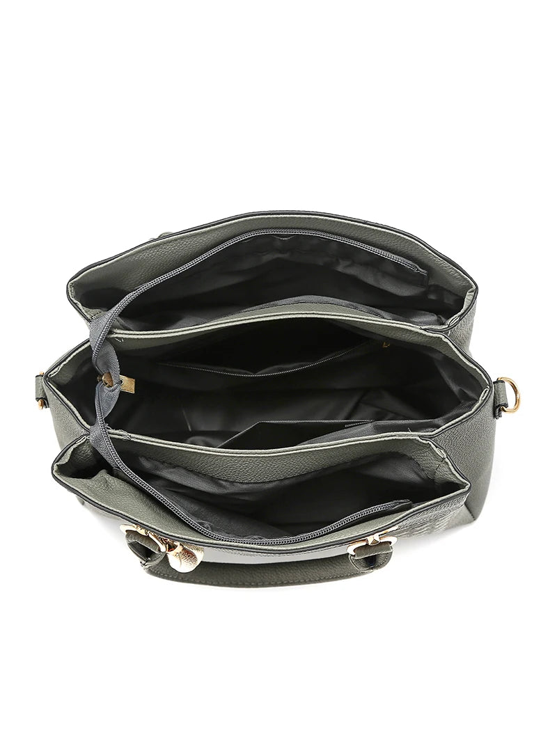 Fashion Women Handbags Tassel PU Leather Totes Bag Top-handle Embroidery Crossbody Bag Shoulder Bag Lady Simple Style Hand Bags