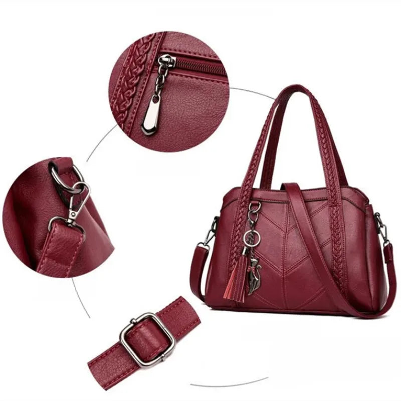 Women Casual Tote Bags Female Handbag Large Capacity Shoulder Crossbody Bag for Women Vintage PU Leather Travel Hobos Bag