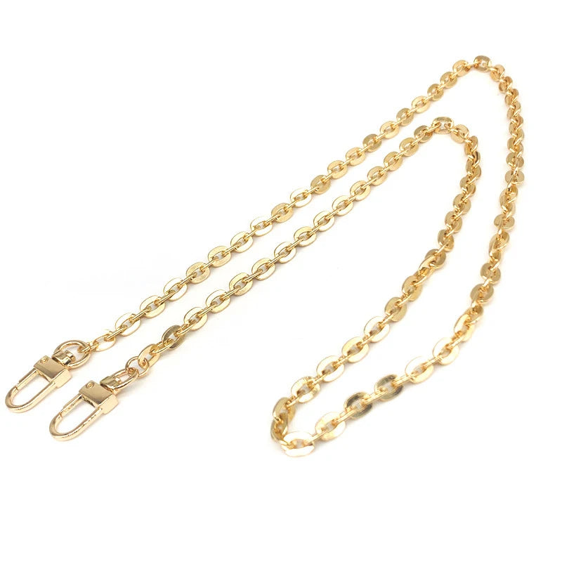 40cm/60cm/80cm/120cm Meatl Bag Chain Gold Silver Chain for Bags Metal Fashion Trimming Chain Bag Accessories Shoulder Bag Strap