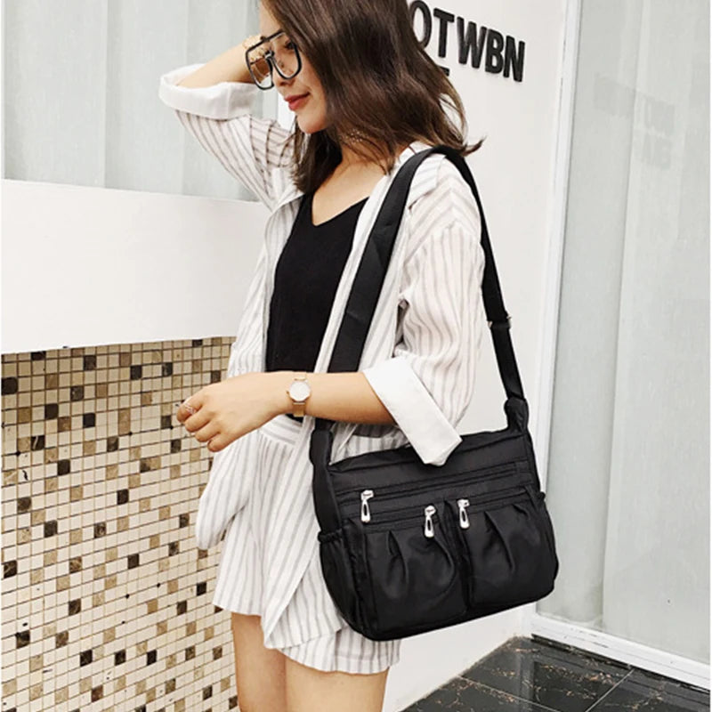 Nylon Crossbody Bag For Women Large Capacity Shoulder Bag Multi-pocket Female Bag Shopping Travel Lady Handbag Leisure Purse sac