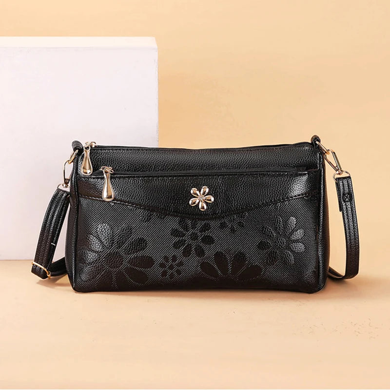 Retro Printing Crossbody Bag Women's Handbag Multifunction Shoulder Messenger S hopping Cellphone Purse Lady Mommy Bag  feminin