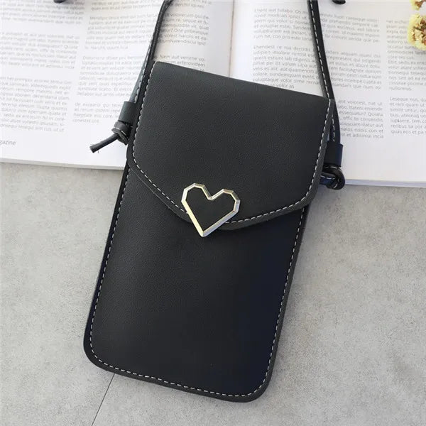 Soft Leather Crossbody Bags for Women Solid Color Shoulder Bag Cell Phone Purse Small Handbags Girls NEW