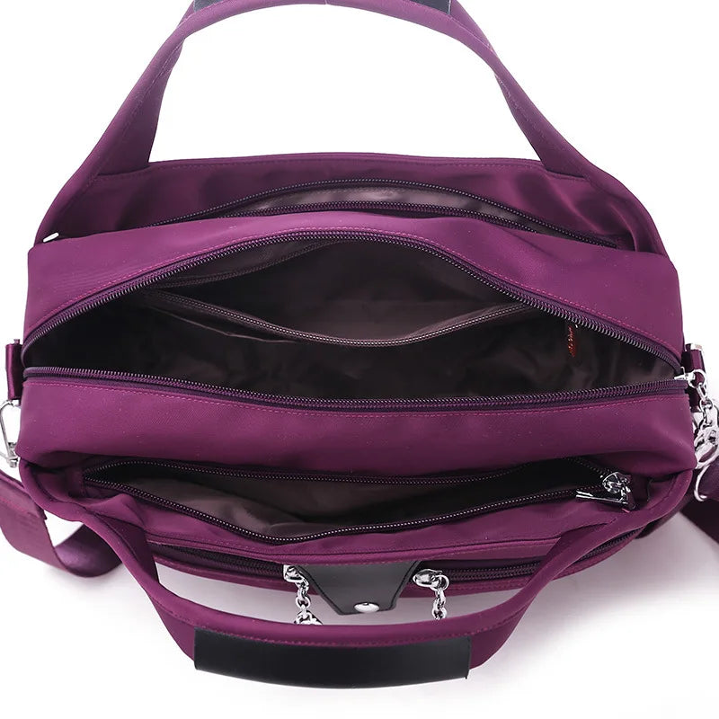 Women Crossbody Bags Large-Capacity Oxford Cloth Sling Crossbody Bag Waterproof Anti-Theft Female Travel Shopper Mommy Hand Bag