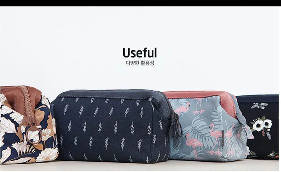 New Fashion Cosmetic Bag Women Waterproof Flamingo Makeup Bags Travel Organizer Toiletry Kits Portable Makeup Bags Beautician