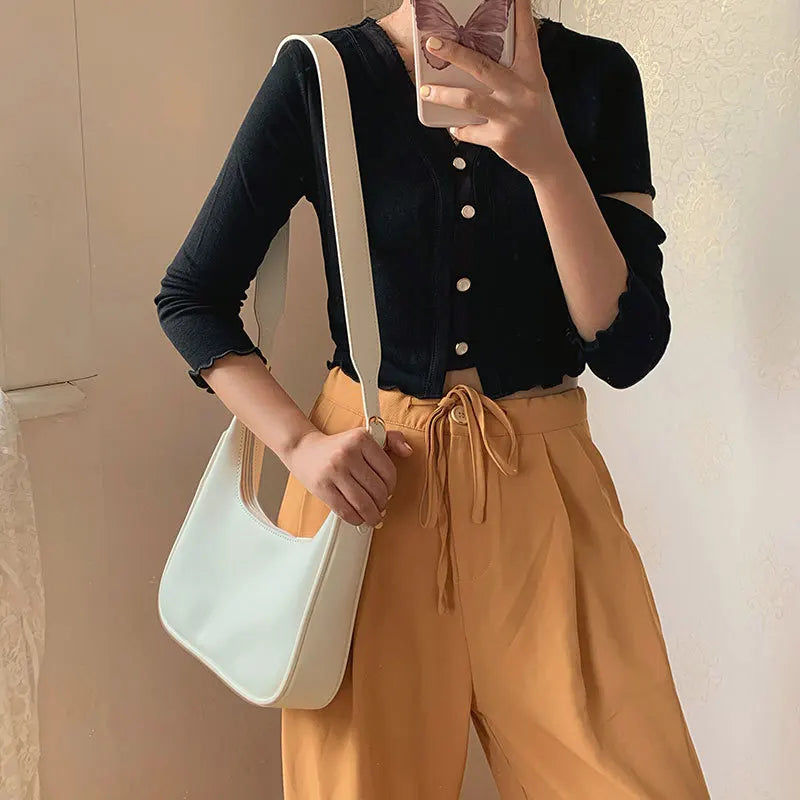 PU Leather Shoulder Messenger Bag Women Causal Luxury Handbags and Purse Female Designer Hobos Bag Small Brand Crossbody Bags
