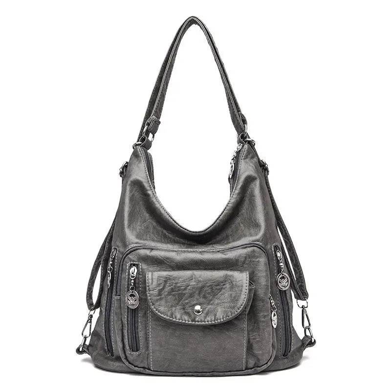 Vintage Female Shoulder Crossbody Bags Fashion  PU Leather Large Capacity Hobo Bag For Women Casual Travel Handbag Purse Totes