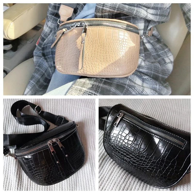 Luxury Designer Saddle Women's Chest Bag High Quality Crossbody Bags Female Fashion Chain Handbag Hobos Bag Banana Belt Purse
