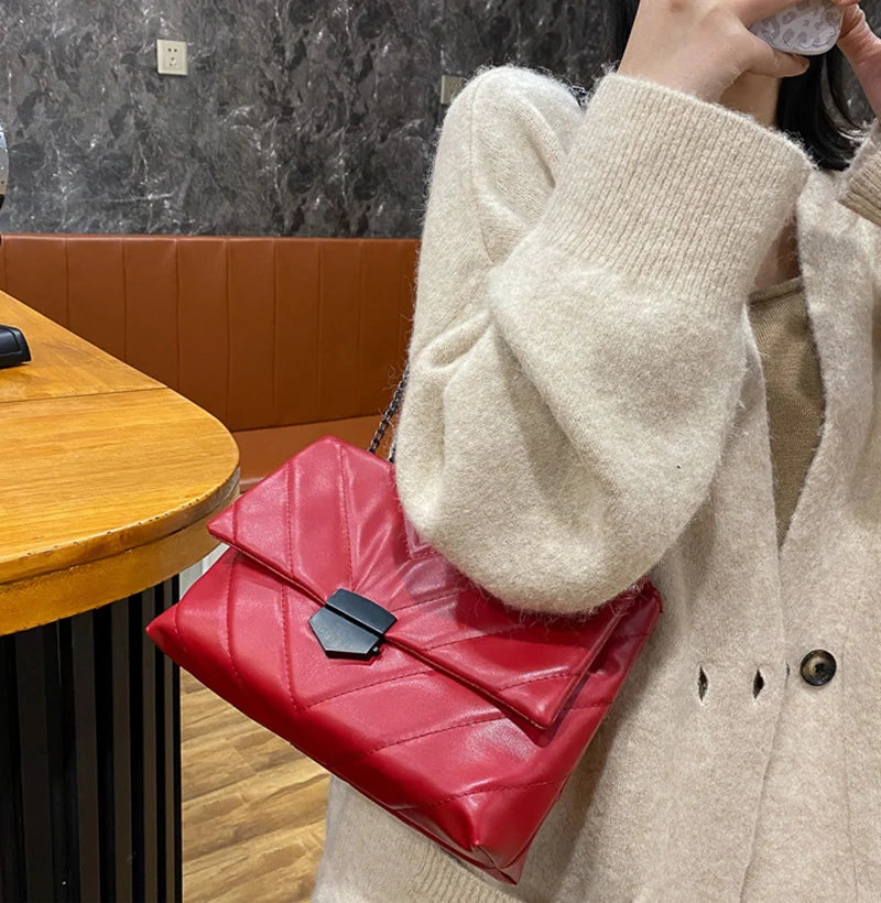 Small PU Leather Crossbody Bags for Women New Trend Hand Bag Women's Branded Trending Shoulder Handbags