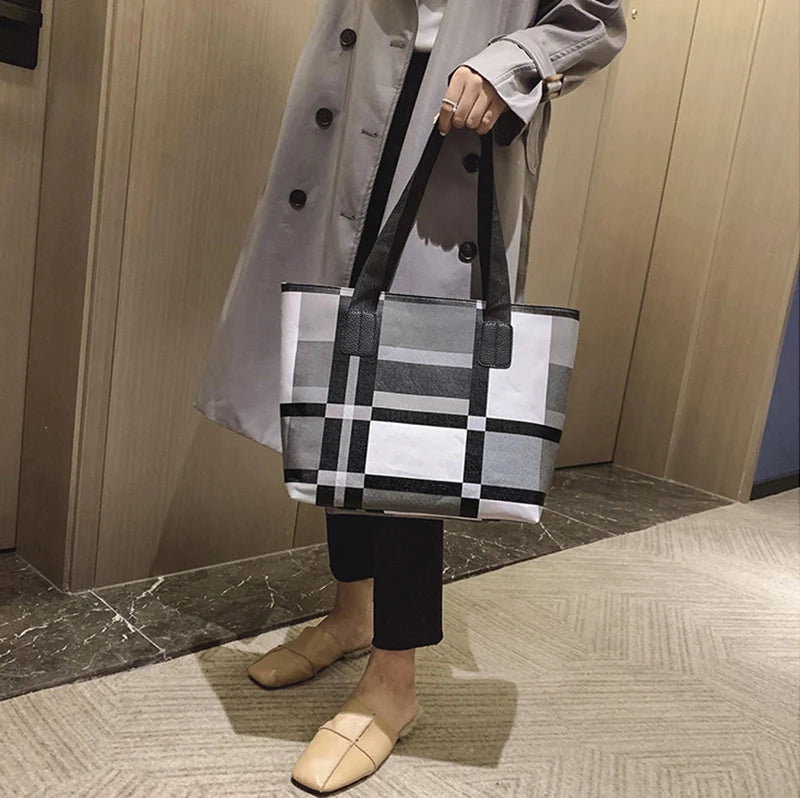 Casual Large Capacity Handbag Totes For Women Big Size Pu Leather Shoulder Bag Shopping Pack Female Daily Use Bag sac à main