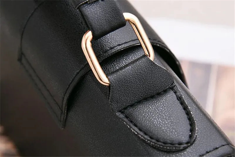 Hot Sale Flap Sling Shoulder Bags for Women Solid Color Crossbody Messenger Bag Purse Female Leather Handbag Pocket