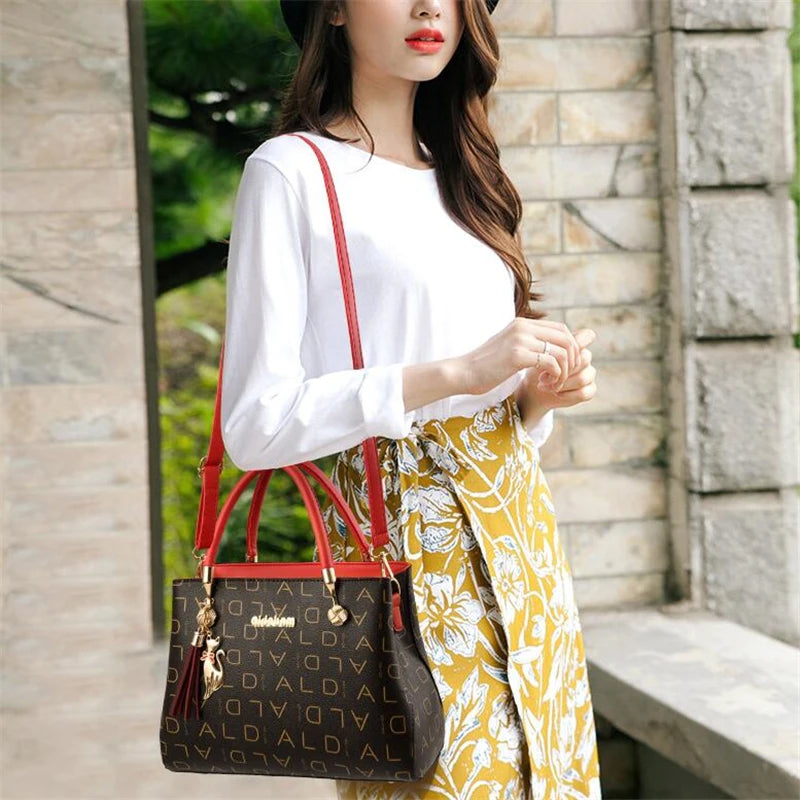 Artificial leather Women's Bags Luxury Shoulder Messenger Bag Crossbody For Women big capacity letter printing wild Ladies bags