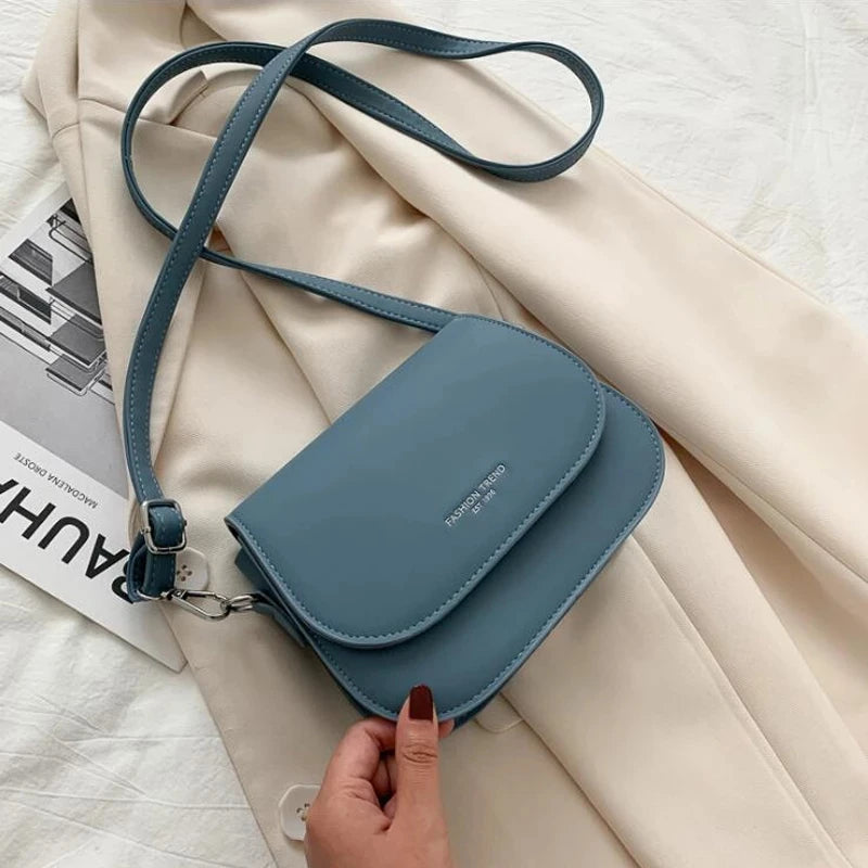 Vintage Saddle Crossbody Bag PU Leather Women's Luxury Design Small Handbag and Purse Ladies Travel Shoulder Messenger Bag Purse