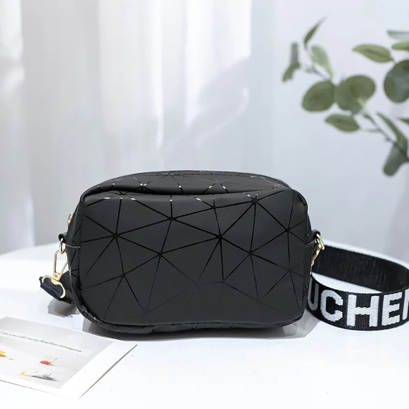 Women Laser Crossbody Bag Sling Shoulder Bag Jelly Holographic Square Messenger Satchel Bag For Lady Daily Small Handbag Purse