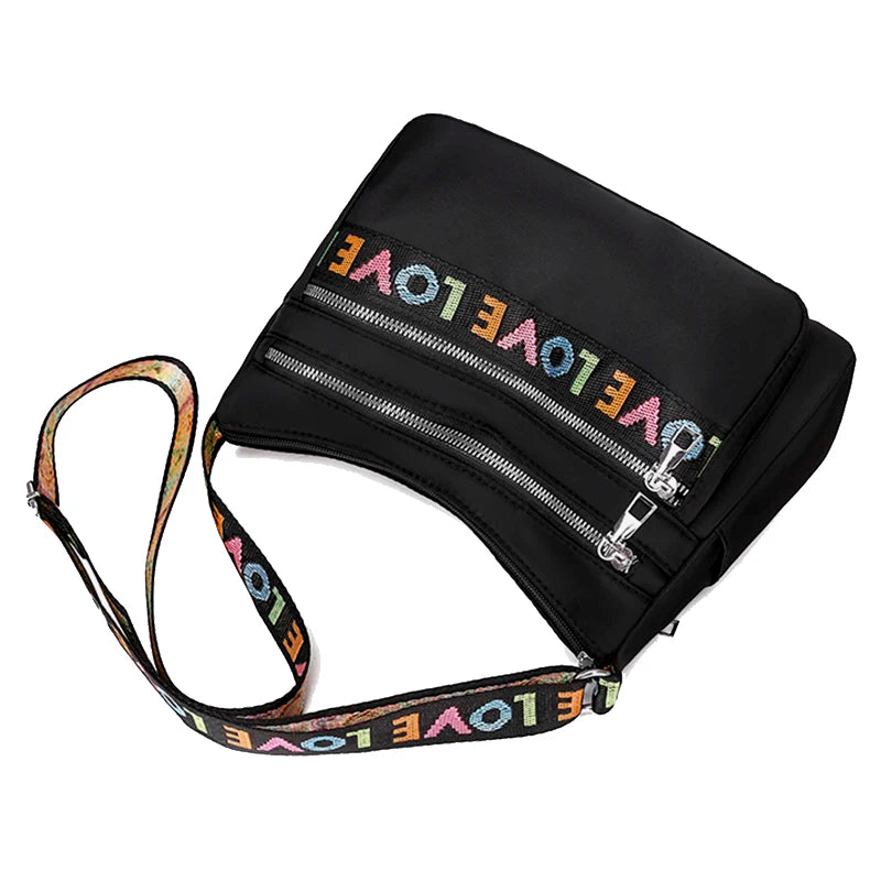Women's Crossbody Bag Waterproof Nylon Oxford Shoulder Messenger Bags Casual Large Capacity Handbag Ladies Travel Shopping Tote