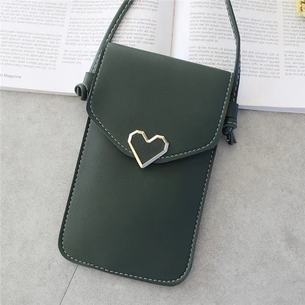 Soft Leather Crossbody Bags for Women Solid Color Shoulder Bag Cell Phone Purse Small Handbags Girls NEW