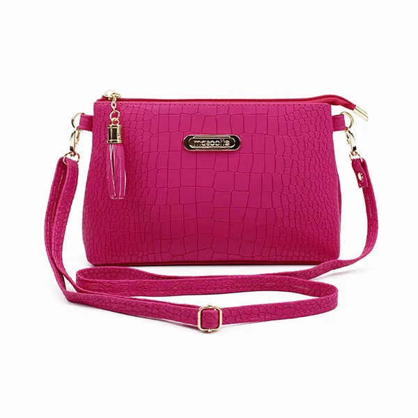 Fashion Alligator Pattern Shoulder Messenger Bags for Women PU Leather Handbag Small Phone Purse Crossbody Pack