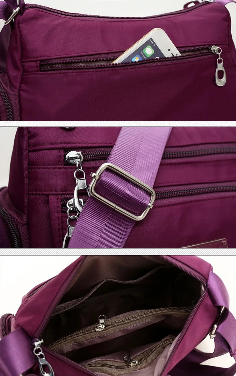 Women Casual Bolsos Messenger Bag Waterproof Nylon Shoulder Bag Large Capacity Mom Handbags Tote Crossbody Pack sac a main Purse