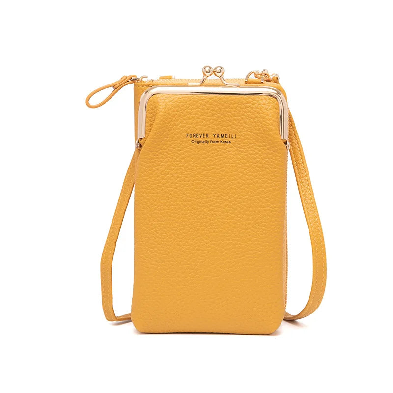 Fashion New Large Capacity Phone Purse for Women PU Leather Crossbody Shoulder Bag Pouch Female Casual Handbag Pack