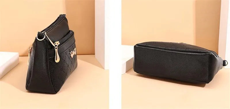 Women Bowknot Leather Small Handbags Female Shoulder Crossbody Bag High Quality Ladies Messenger Purse Tote