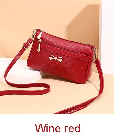 Women Bowknot Leather Small Handbags Female Shoulder Crossbody Bag High Quality Ladies Messenger Purse Tote