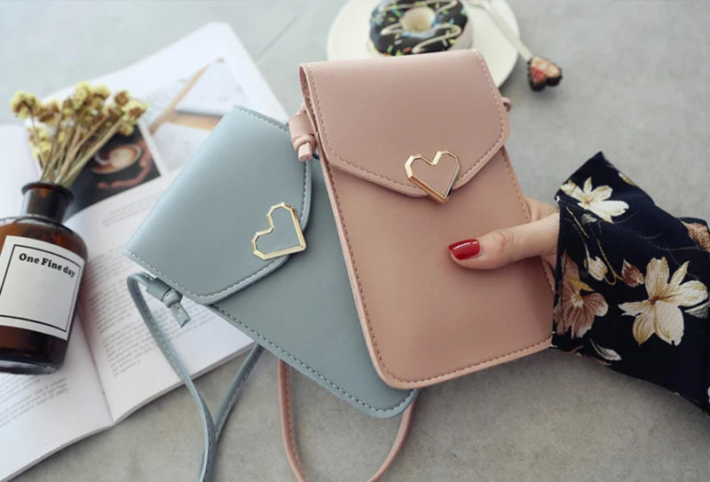 Soft Leather Crossbody Bags for Women Solid Color Shoulder Bag Cell Phone Purse Small Handbags Girls NEW