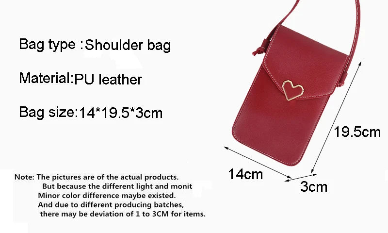 Soft Leather Crossbody Bags for Women Solid Color Shoulder Bag Cell Phone Purse Small Handbags Girls NEW
