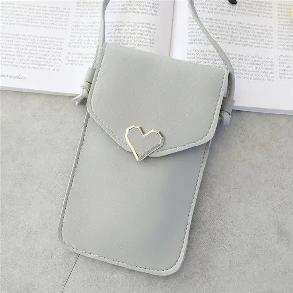Soft Leather Crossbody Bags for Women Solid Color Shoulder Bag Cell Phone Purse Small Handbags Girls NEW