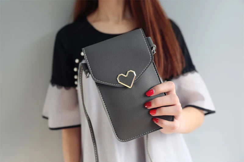 Soft Leather Crossbody Bags for Women Solid Color Shoulder Bag Cell Phone Purse Small Handbags Girls NEW