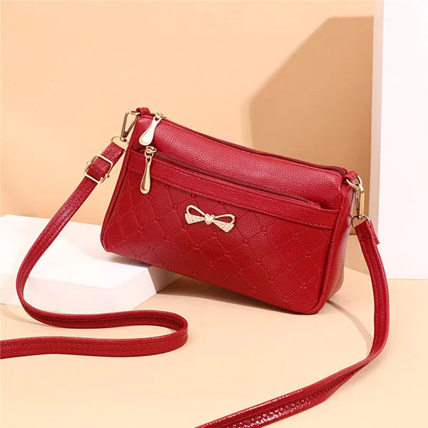 Women Bowknot Leather Small Handbags Female Shoulder Crossbody Bag High Quality Ladies Messenger Purse Tote