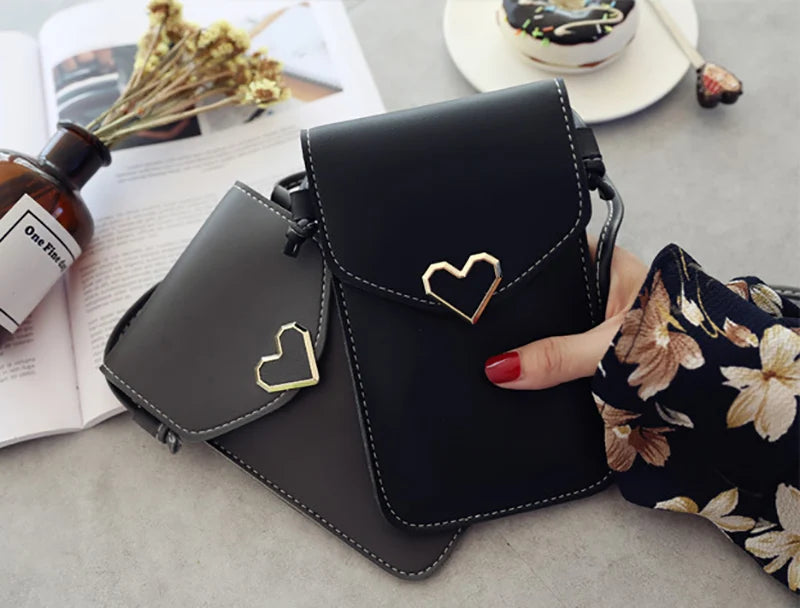 Soft Leather Crossbody Bags for Women Solid Color Shoulder Bag Cell Phone Purse Small Handbags Girls NEW