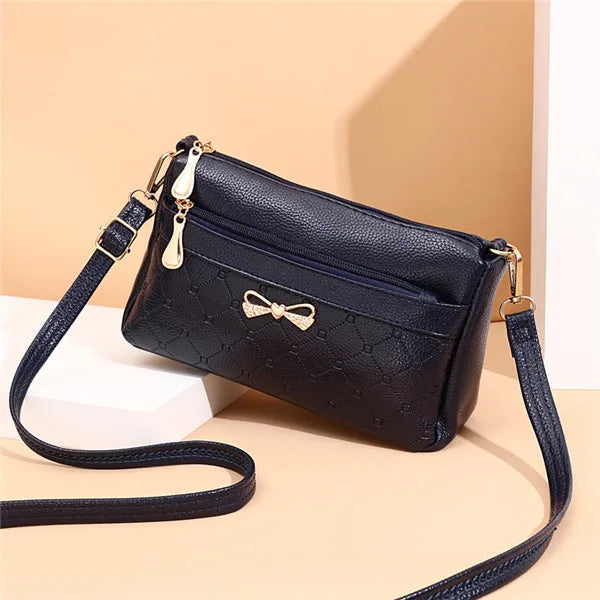 Women Bowknot Leather Small Handbags Female Shoulder Crossbody Bag High Quality Ladies Messenger Purse Tote