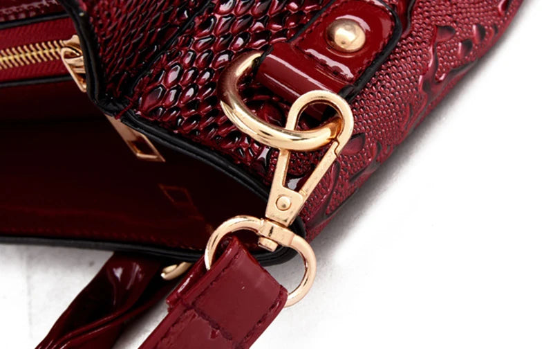 Luxury New Large Capacity Women Bag PU Leather Ladies Handbags  and Purse Fashion Shiny Girls Shoulder Messenger Bag Female Tote