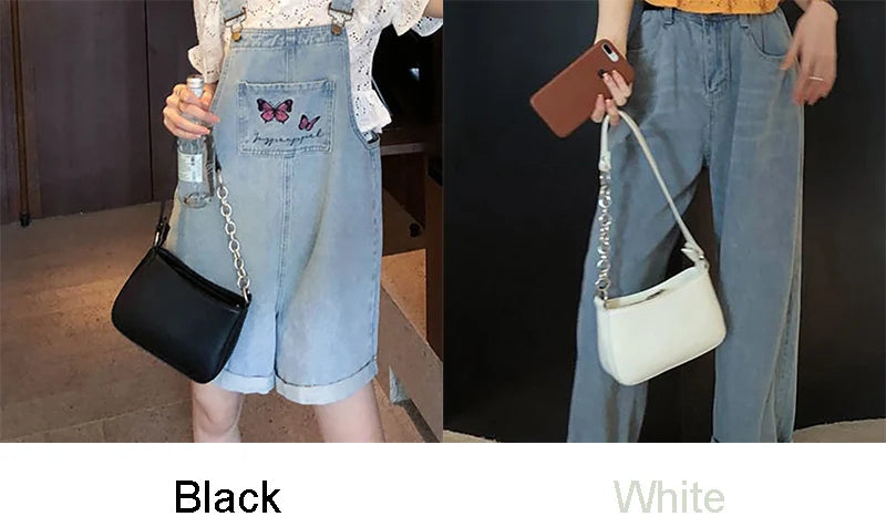 Simple Style Hot Shoulder Bag Women Black Handbag PU Leather Armpit Messenger Bags Purse  New Fashion