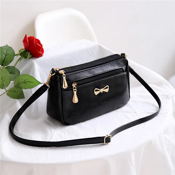 New Arrivals Women Shoulder Crossbody Bags Purse Bowknot PU Leather Messenger Handbags Small Phone Pocket for mama
