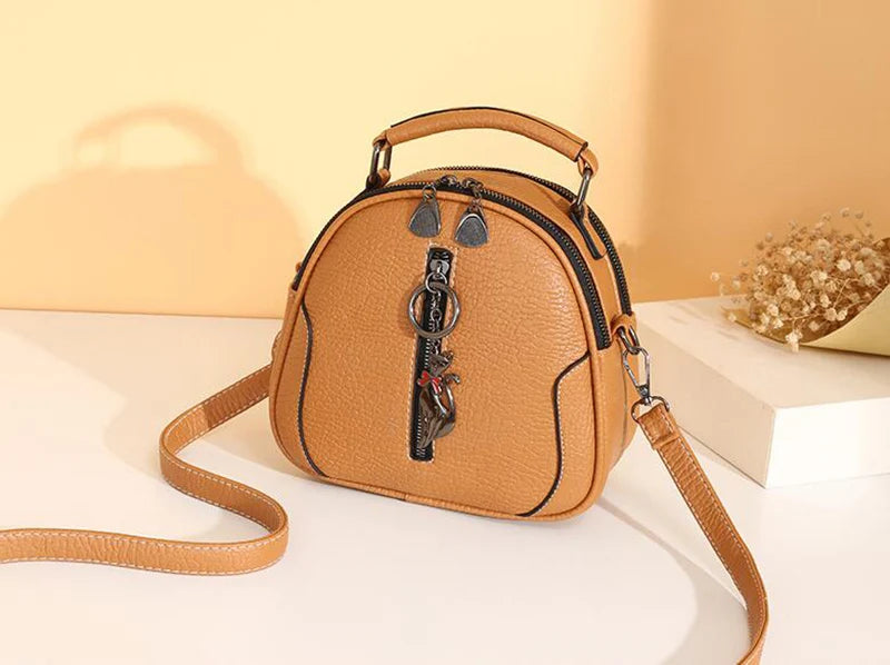 New Fashion Small Women Handbags PU Leather Shoulder Bag Female Cute Crossbody Purse Messenger Bag Pack