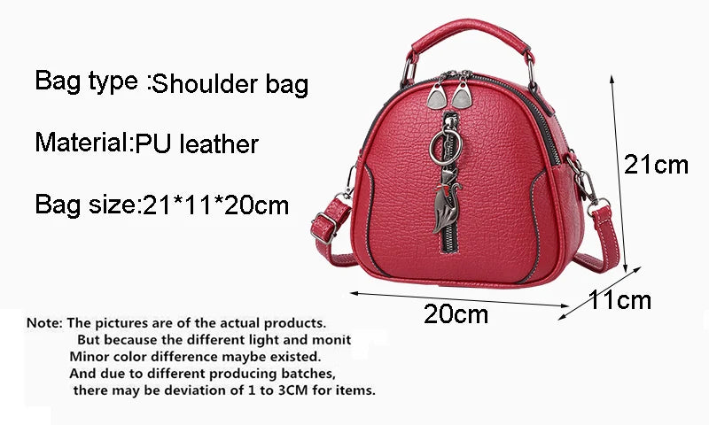 New Fashion Small Women Handbags PU Leather Shoulder Bag Female Cute Crossbody Purse Messenger Bag Pack