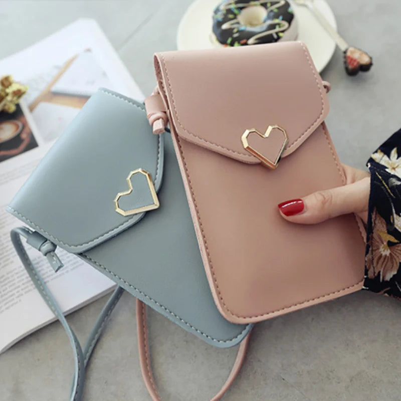 Soft Leather Crossbody Bags for Women Solid Color Shoulder Bag Cell Phone Purse Small Handbags Girls NEW