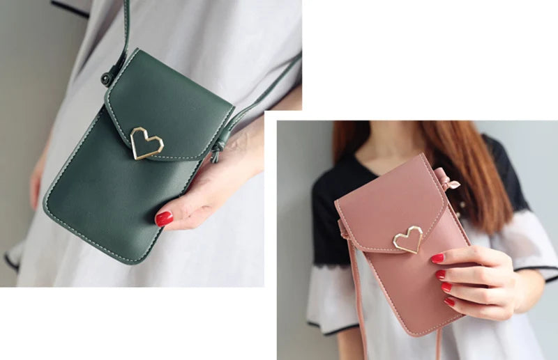 Soft Leather Crossbody Bags for Women Solid Color Shoulder Bag Cell Phone Purse Small Handbags Girls NEW