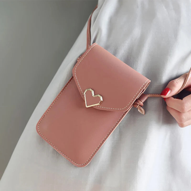 Soft Leather Crossbody Bags for Women Solid Color Shoulder Bag Cell Phone Purse Small Handbags Girls NEW