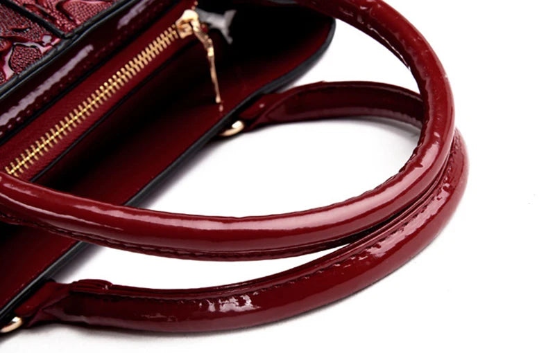 Luxury New Large Capacity Women Bag PU Leather Ladies Handbags  and Purse Fashion Shiny Girls Shoulder Messenger Bag Female Tote