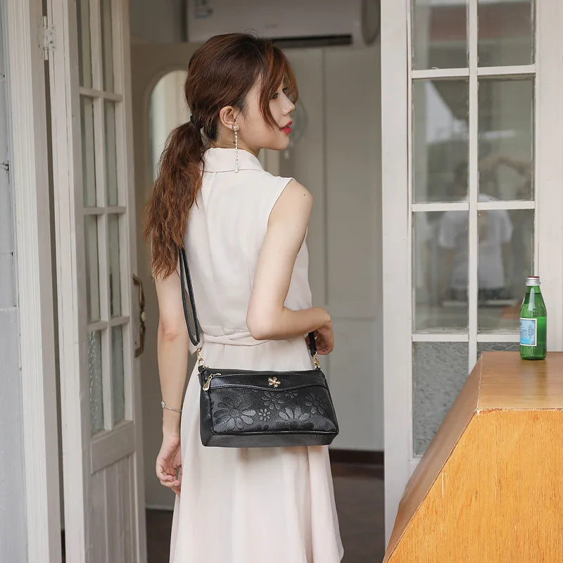 Retro Printing Crossbody Bag Women's Handbag Multifunction Shoulder Messenger S hopping Cellphone Purse Lady Mommy Bag  feminin