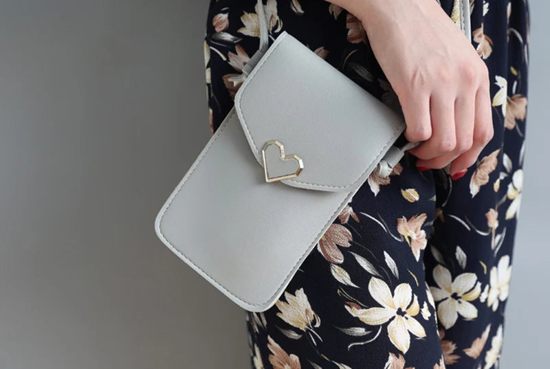 Soft Leather Crossbody Bags for Women Solid Color Shoulder Bag Cell Phone Purse Small Handbags Girls NEW